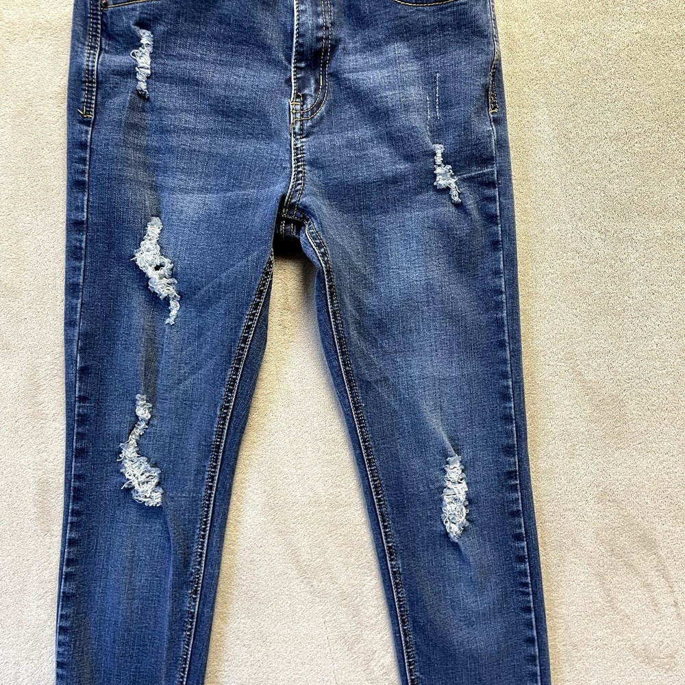 Blue Age Denim Collection Women Size 1 High Rise Skinny Jeans Ripped Distressed - Picture 5 of 13